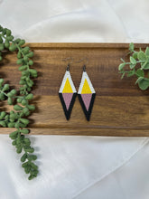 Load image into Gallery viewer, Geometric Color Block Beaded Earrings