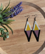 Load image into Gallery viewer, Geometric Color Block Beaded Earrings
