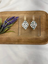 Load image into Gallery viewer, Floral Cork Leather Dangles
