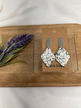 Load image into Gallery viewer, Floral Cork Leather Dangles
