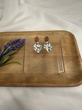 Load image into Gallery viewer, Mini Cork Leather Wood Stud Dangles

