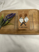 Load image into Gallery viewer, Mini Cork Leather Wood Stud Dangles
